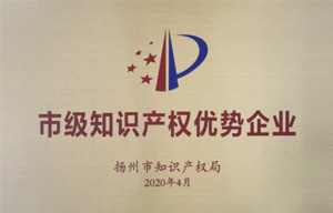 江蘇華揚(yáng)被確定為“2019年度揚(yáng)州市知識(shí)產(chǎn)權(quán)優(yōu)勢企業(yè)”！